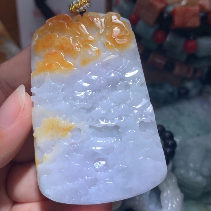 颈饰未镶嵌翡翠保真天然A货翡翠