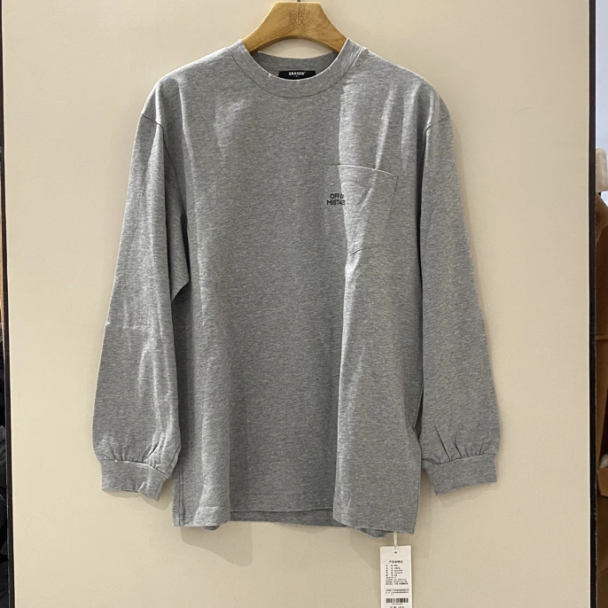 橡皮男装2243104004秋季男装印花圆领套头长袖T恤