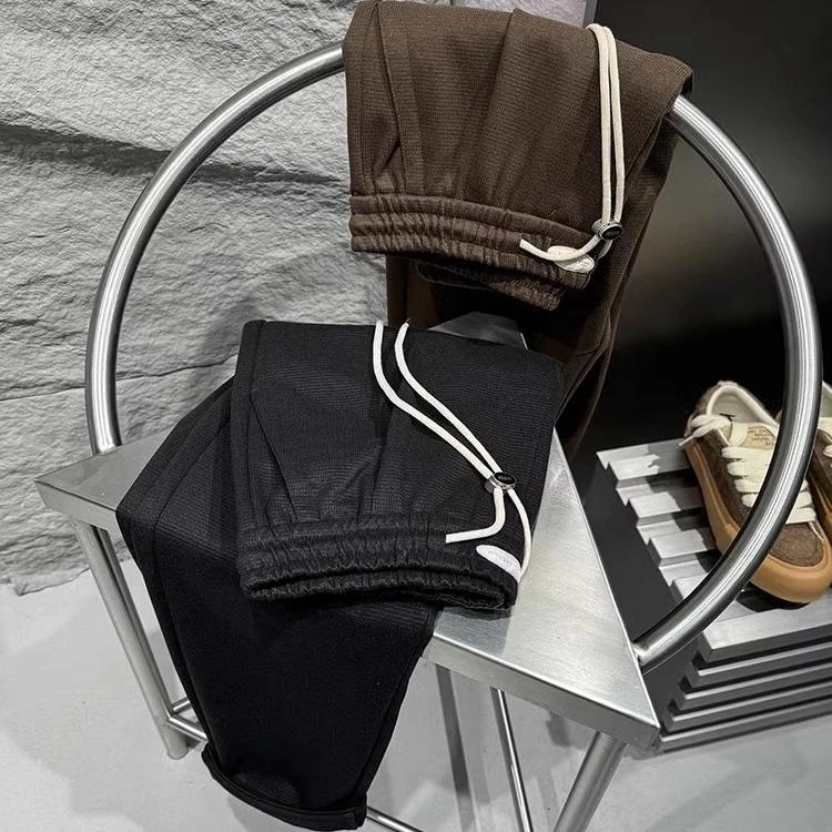 6155 # 纯色百搭男士微阔老爹裤休闲裤