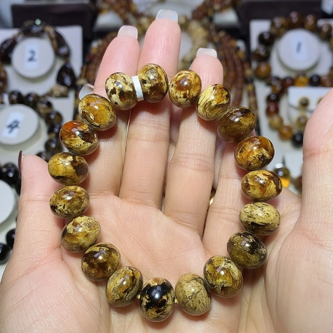 琥珀未镶嵌裸石老黄花13+福利