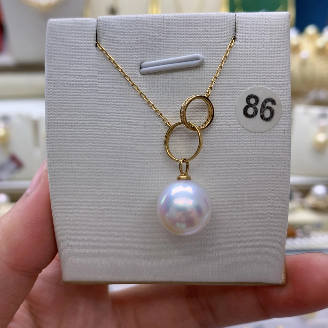 项链18K金镶嵌海水珍珠