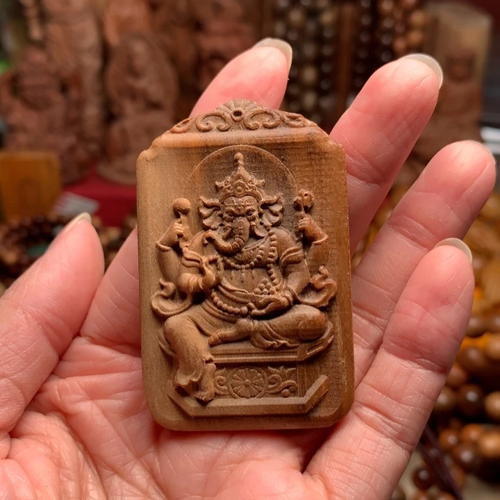 檀香木无事牌老山檀象牌微瑕