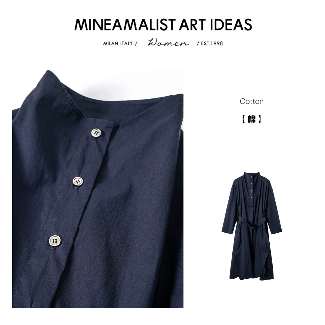 MINEAMALIST ART IDEAS春夏极简立领长款风衣外套ZY2276