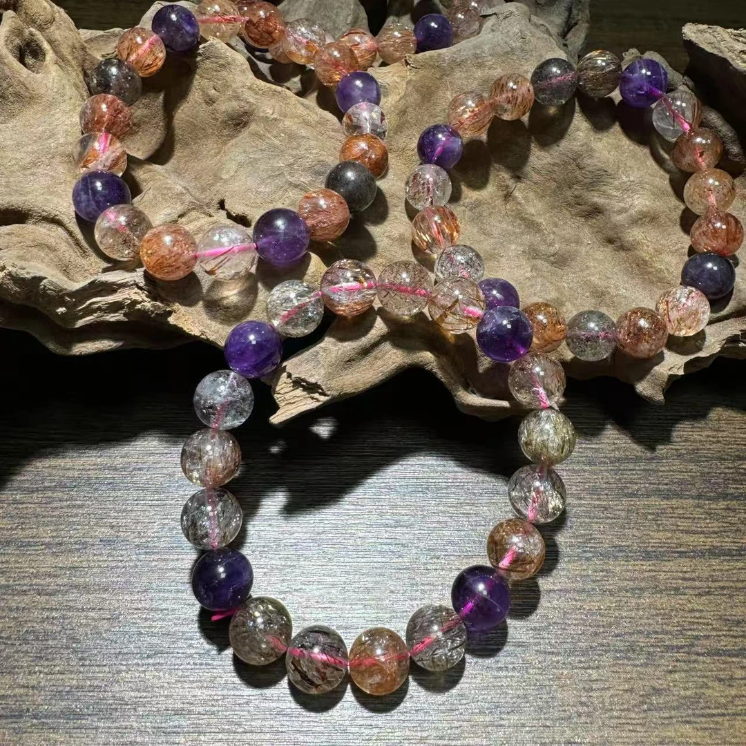 【云上水晶】Z427 黑加仑超七10mm左右手串 多样性发其一