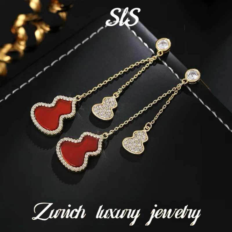 铜合金耳饰 S3158【福禄双全】zurich☆法式☆耳环