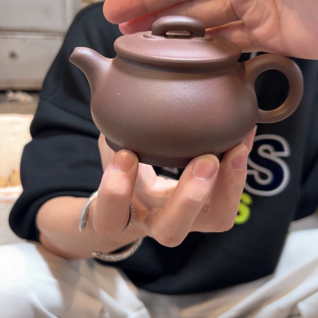 紫砂茶壶一厂紫泥儒相