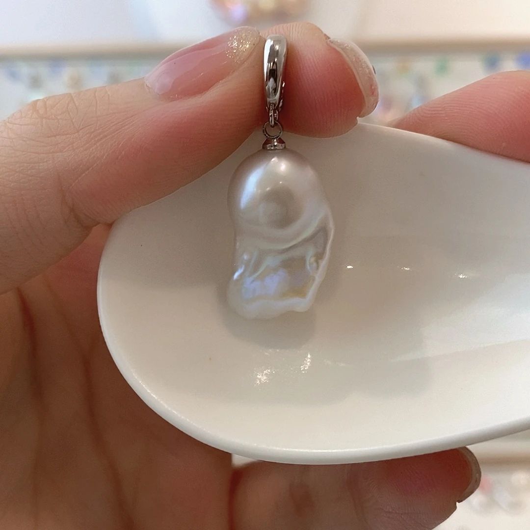 淡水珍珠颈饰银S925镶嵌