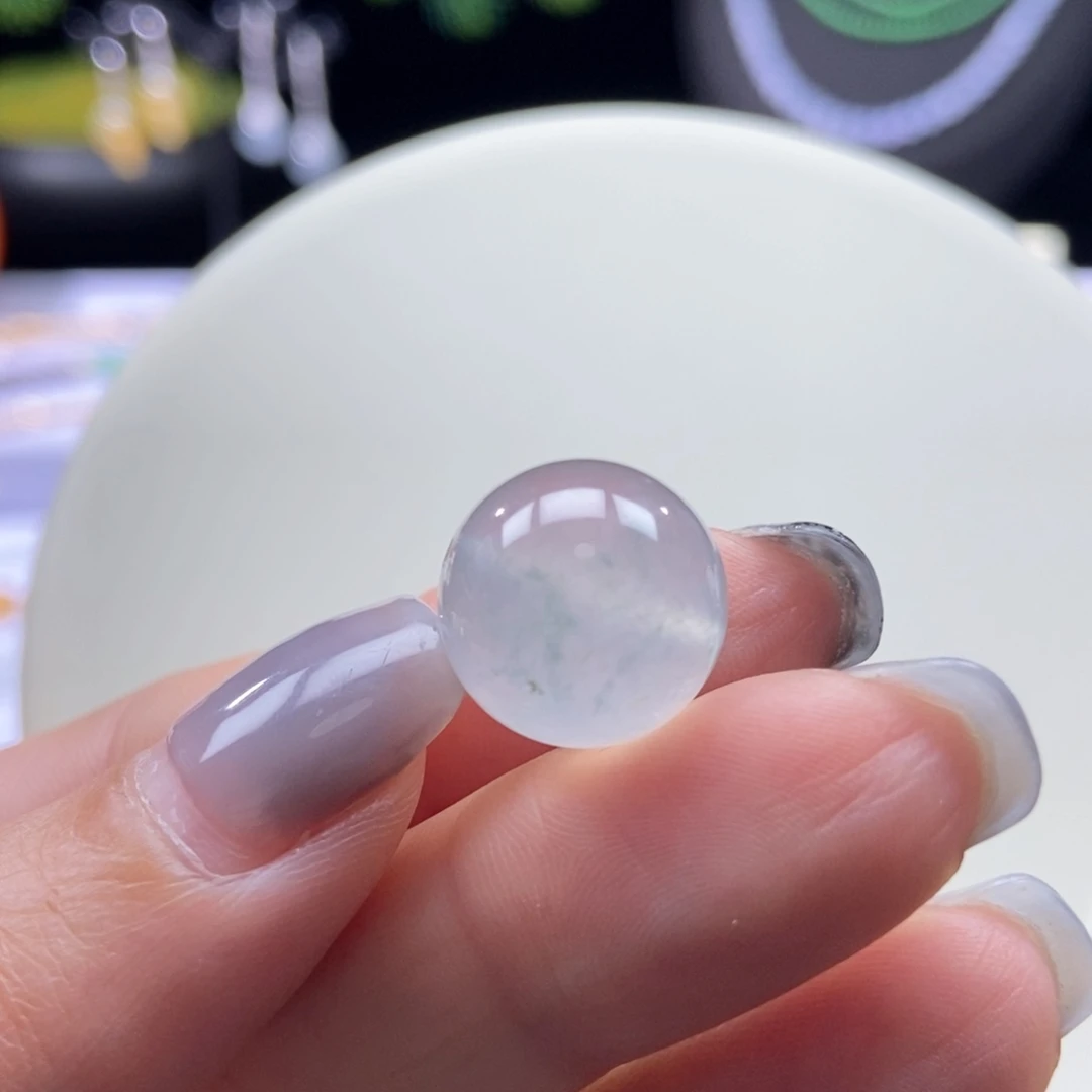 翡翠散珠冰飘花卡14.5mm