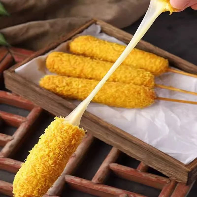 福春园拉丝热狗芝士棒清真油炸网红小吃串串食材半成品炸串批发