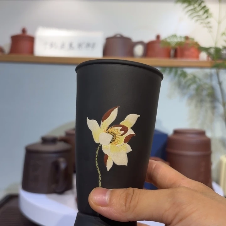 可乐杯石黄宜兴紫砂