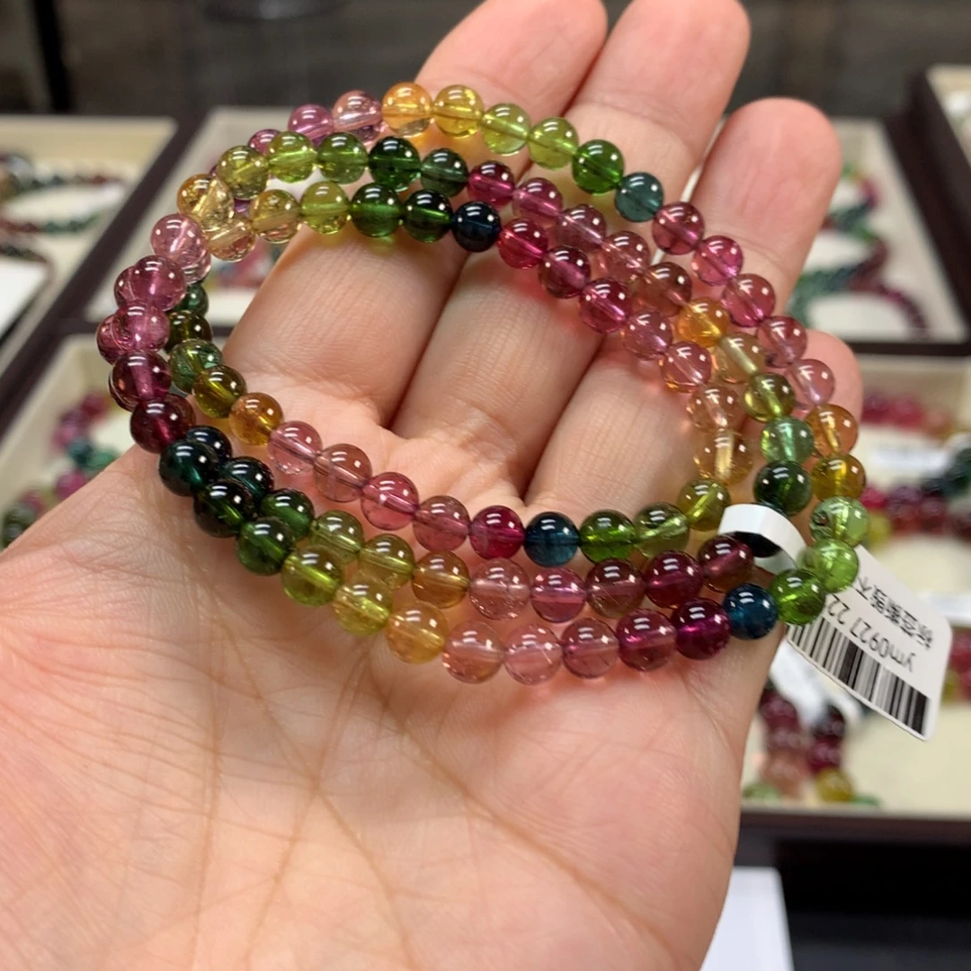 碧玺手链未镶嵌5.9左右
