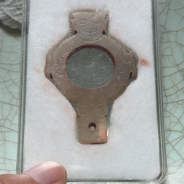 钟***铎瓷片双鱼青瓷开片大碗