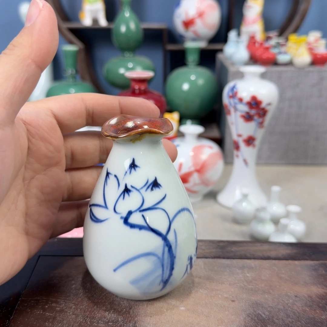 陶瓷手工小花器摆件