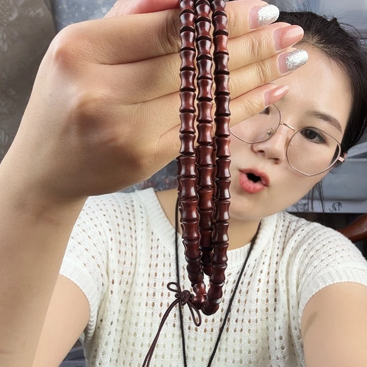 檀香紫檀（小叶紫檀）小叶紫檀竹节108