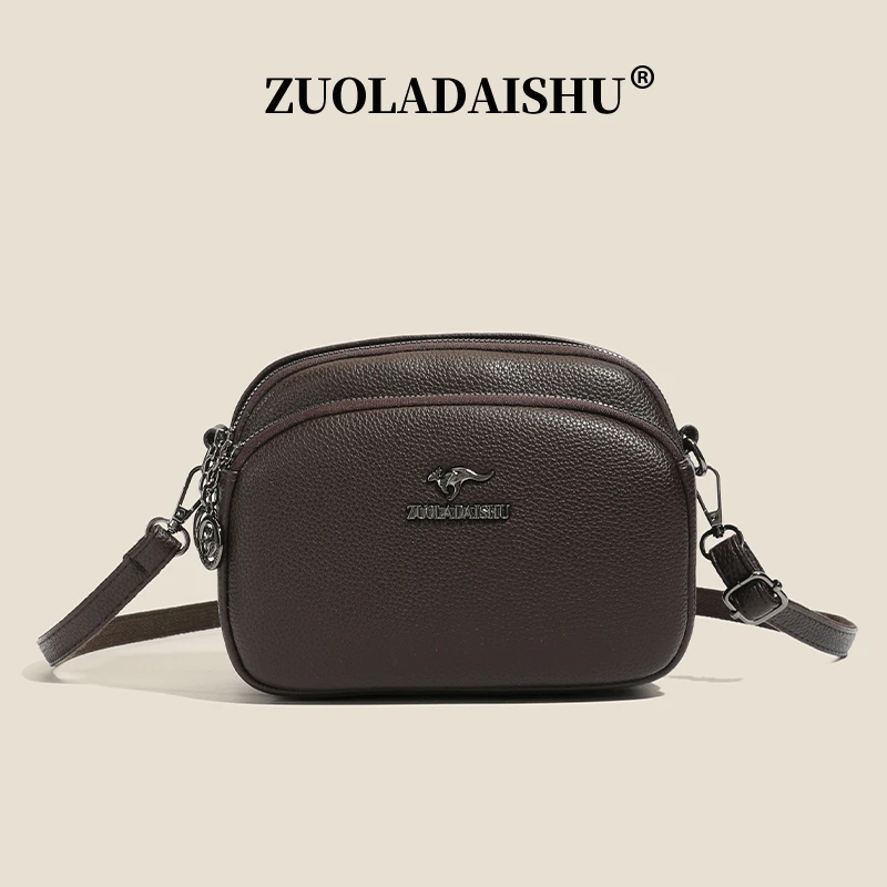 秋冬季复古小包包多口袋休闲斜挎包百搭手机包时尚单肩包