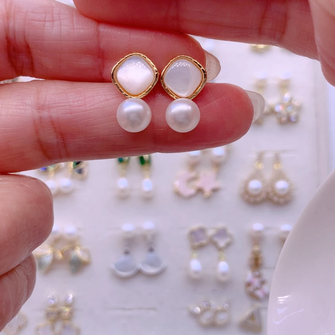 耳饰淡水珍珠合金