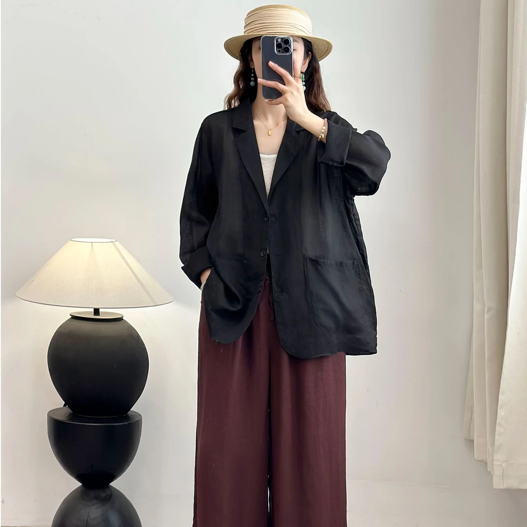 新款100支苎麻小西装外套（衣长70胸围130）0190