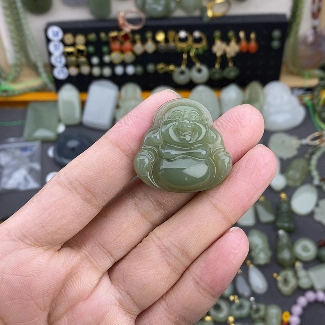 和田玉未镶嵌吊坠(不含链)