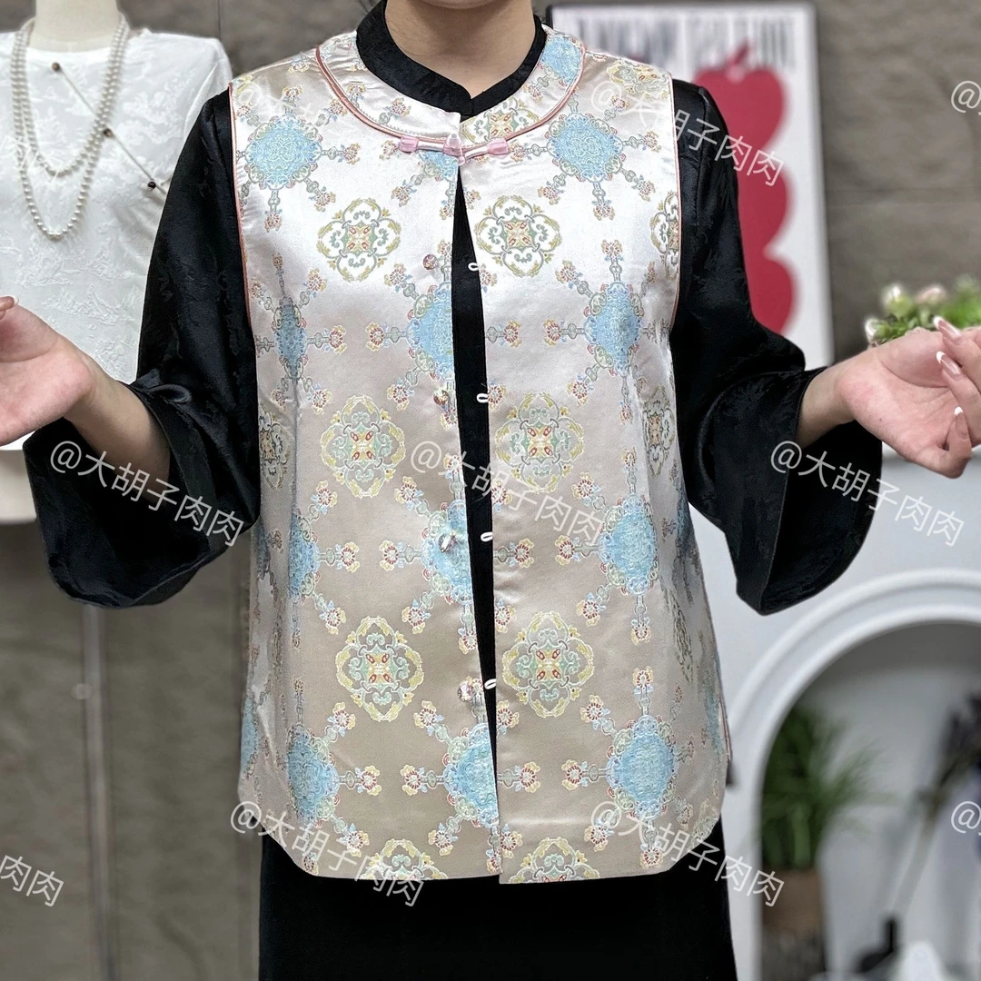 （八达运）原版气质新款新中式无袖国风马夹女