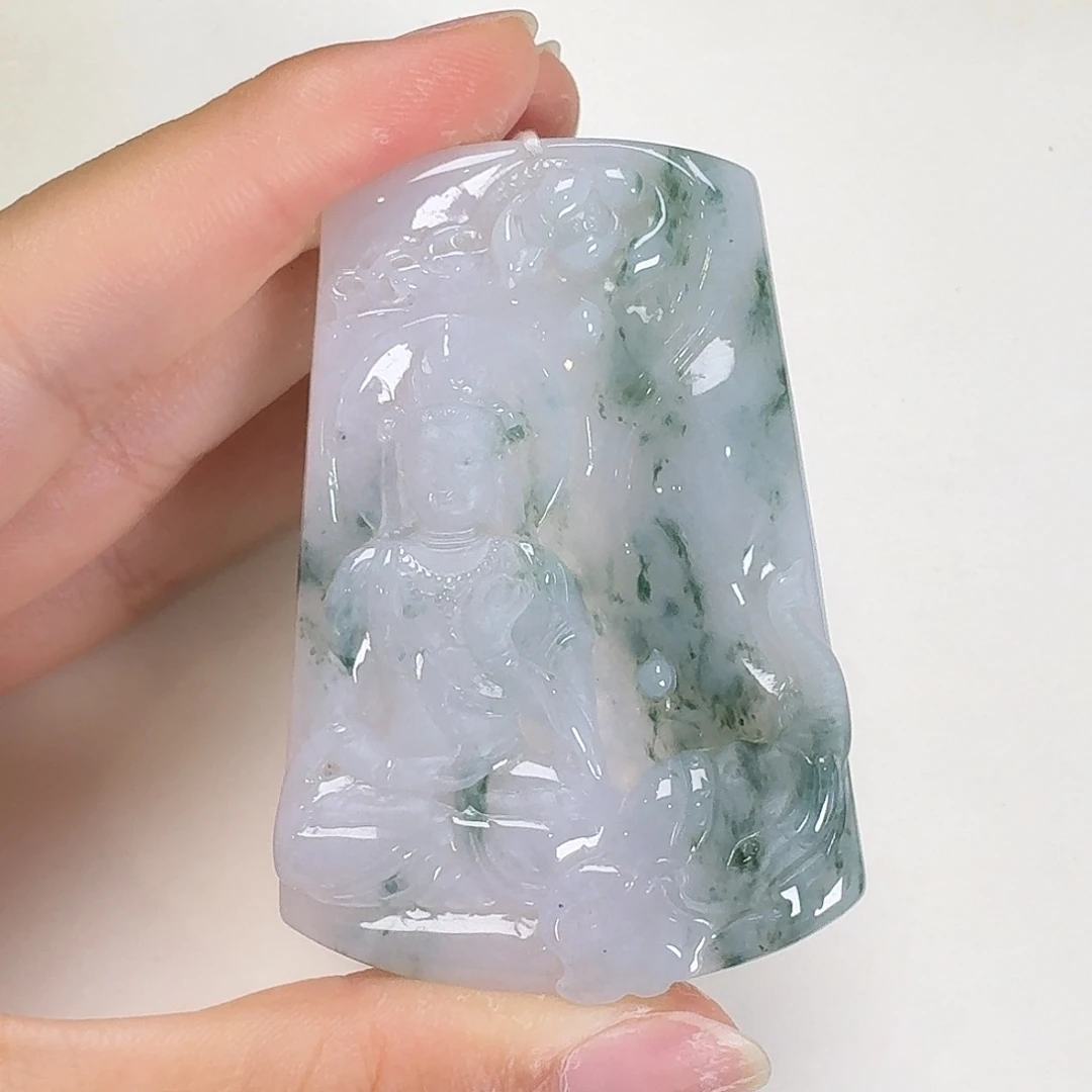 翡翠未镶嵌颈饰普贤菩萨