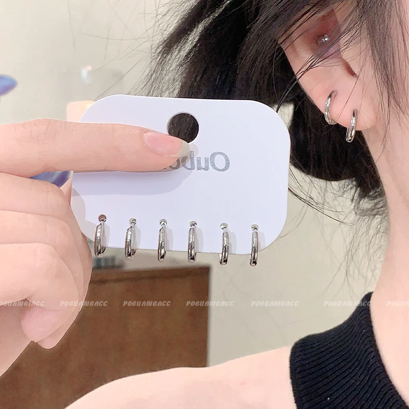 合金耳饰 EH265高级感素圈耳环2025新款爆款简约小巧精致耳扣耳饰