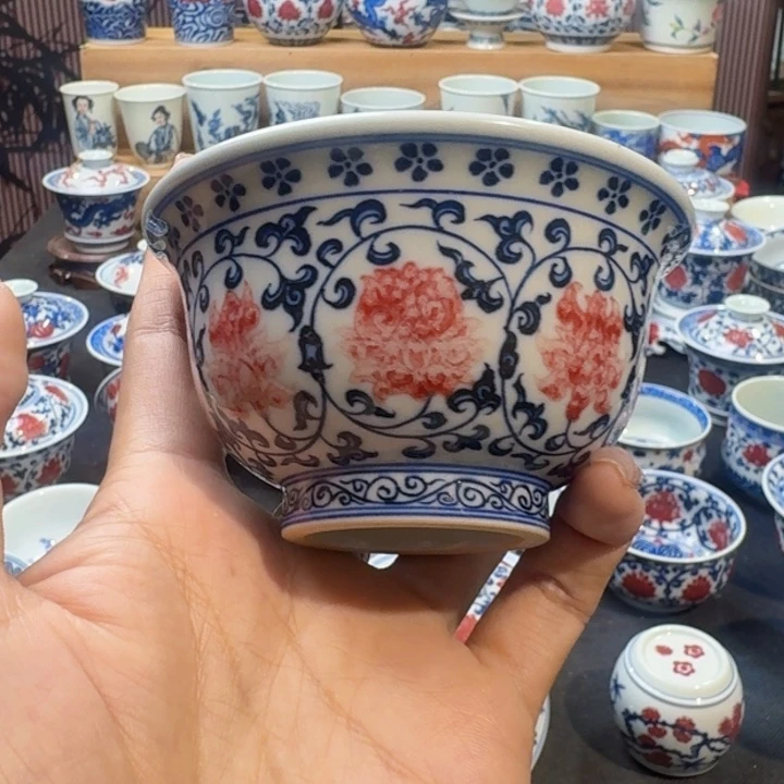 微瑕压手杯原矿手绘