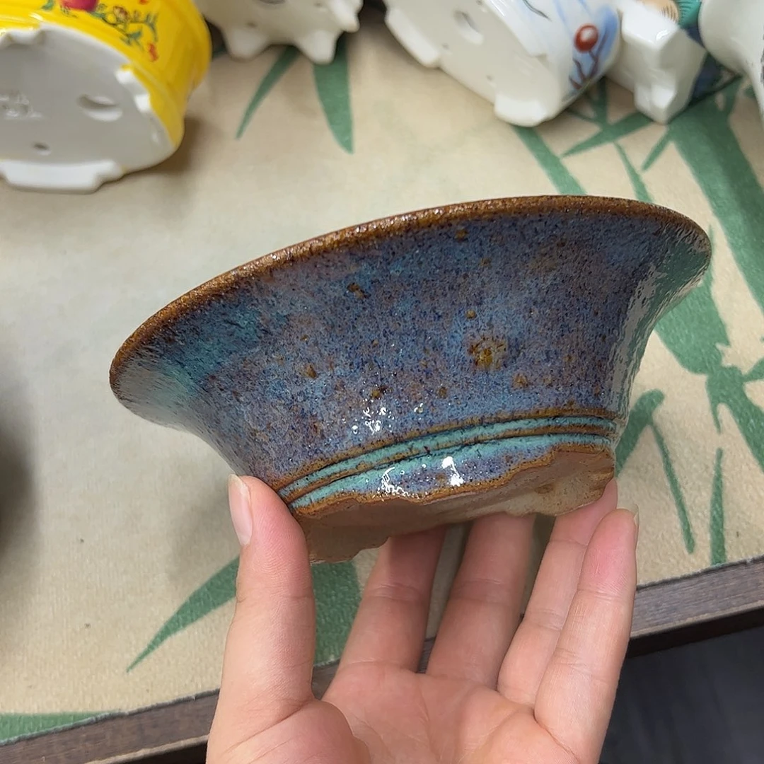 紫砂花盆309号瑕疵15/5cm气泡介意勿拍