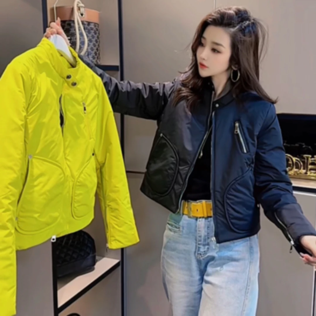 0206【佳佳新品推荐7天内】加棉外套中山领斜拉链双大兜拉链上衣