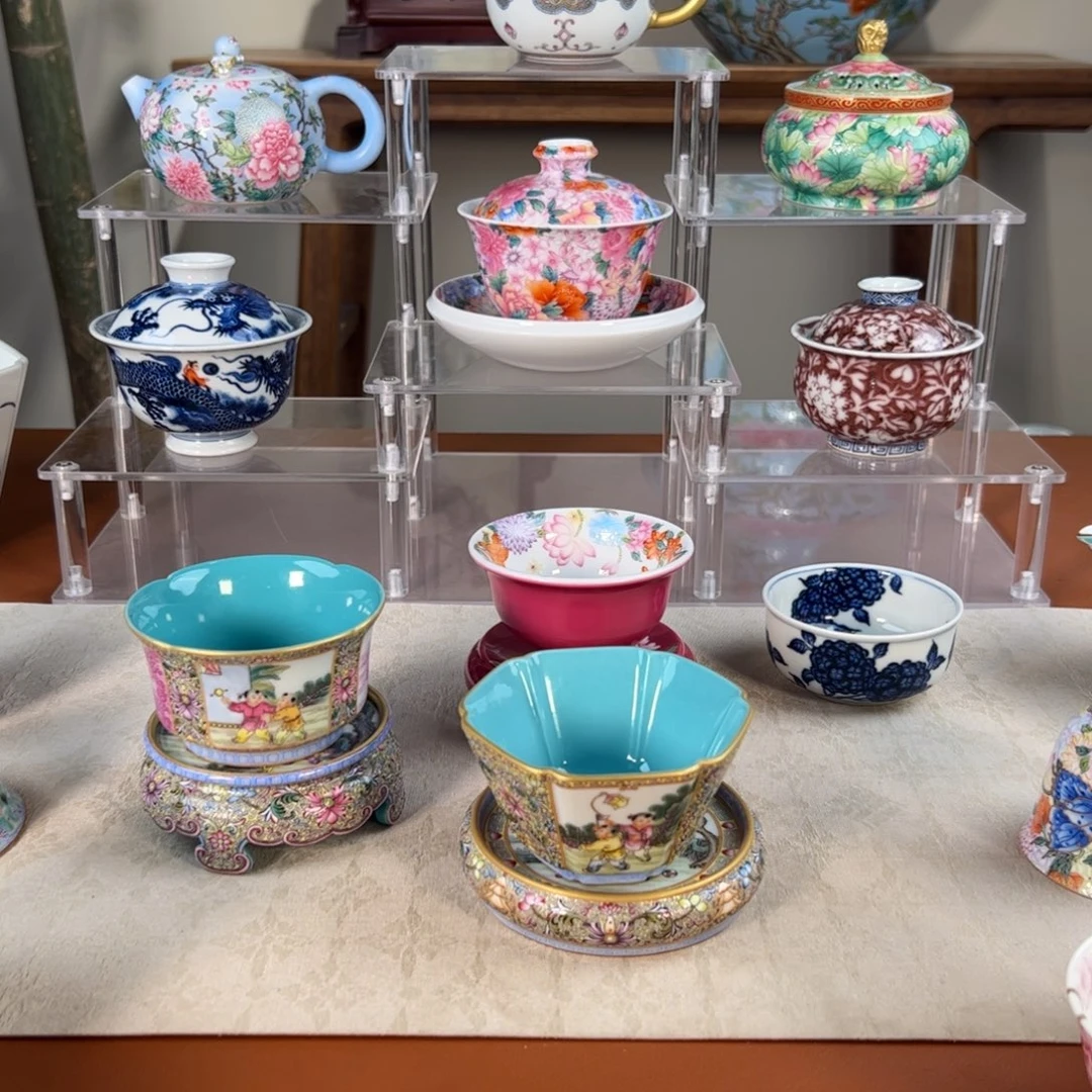 c***仪纯手工手绘 高端茶器