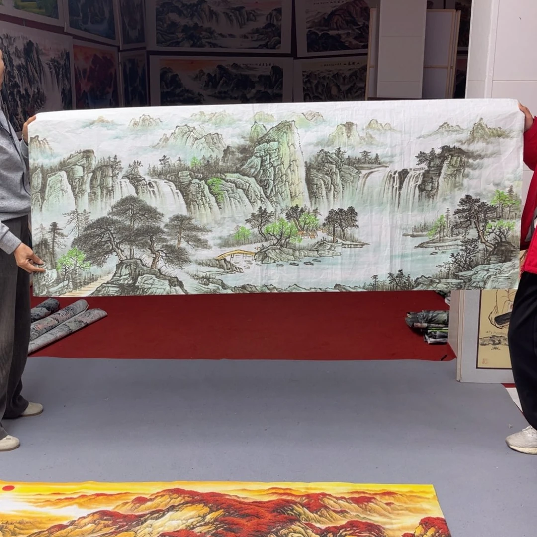 横款青绿聚宝盆180/70
