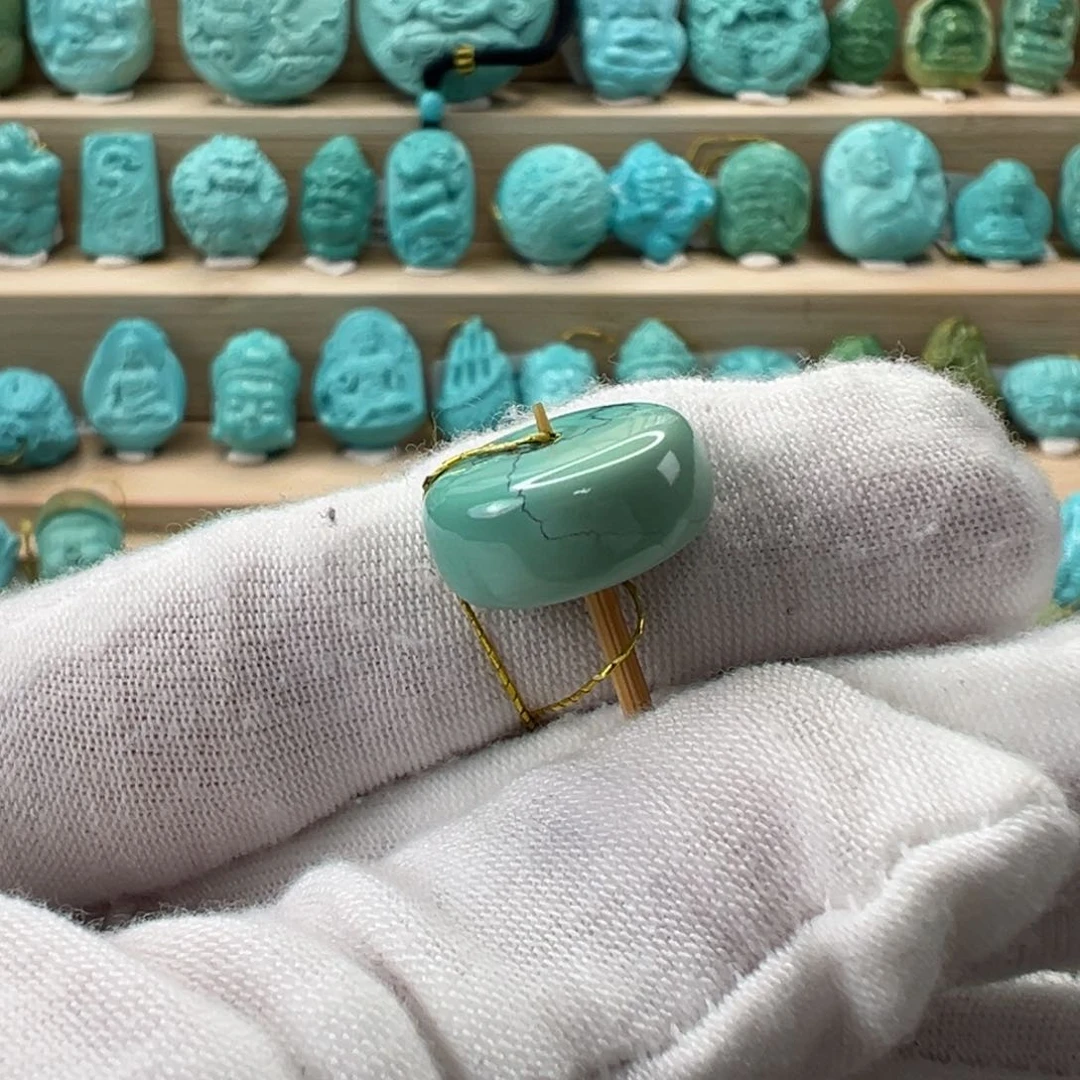 未镶嵌绿松石鼓珠15x7.1mm