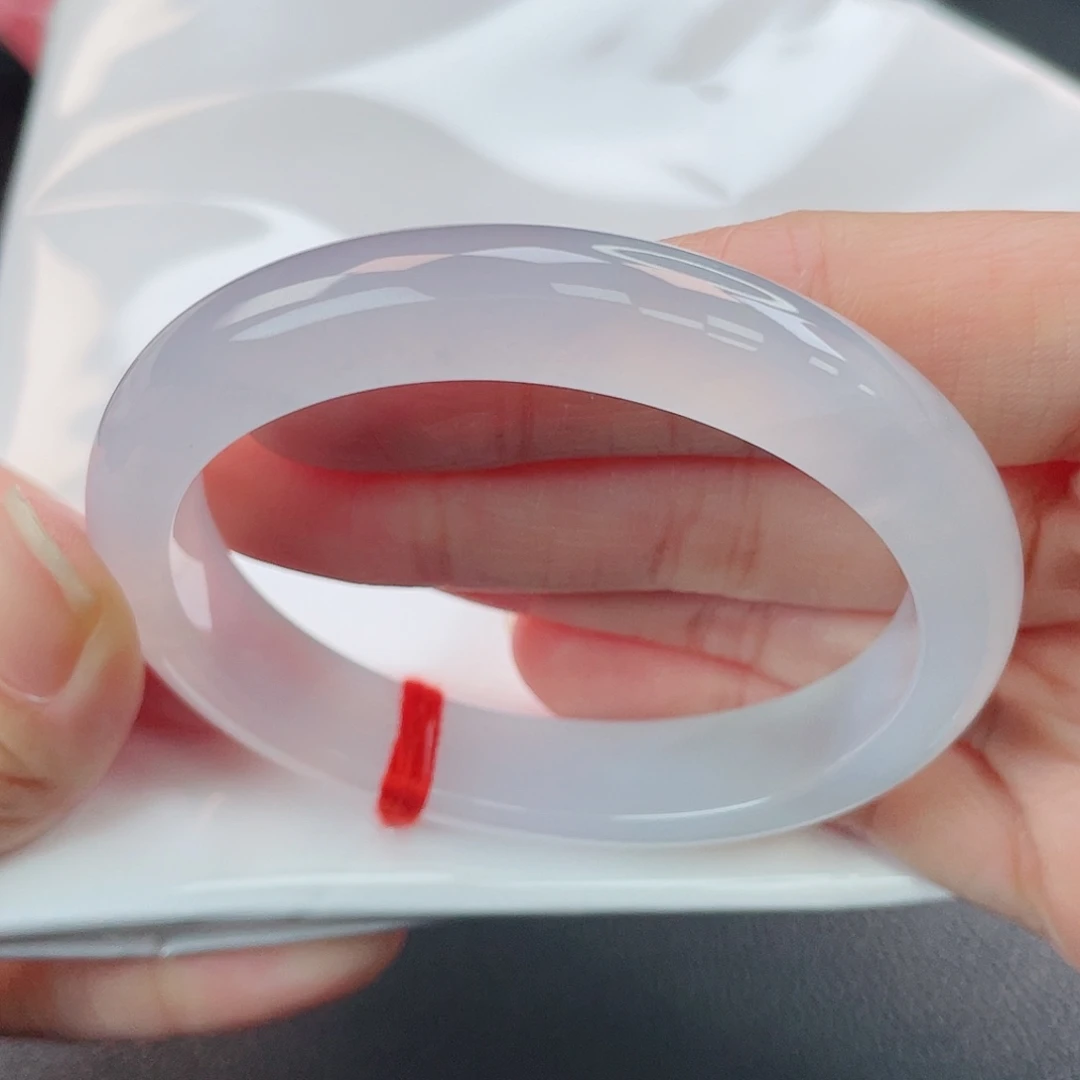 翡翠未镶嵌手镯果冻底 贵妃