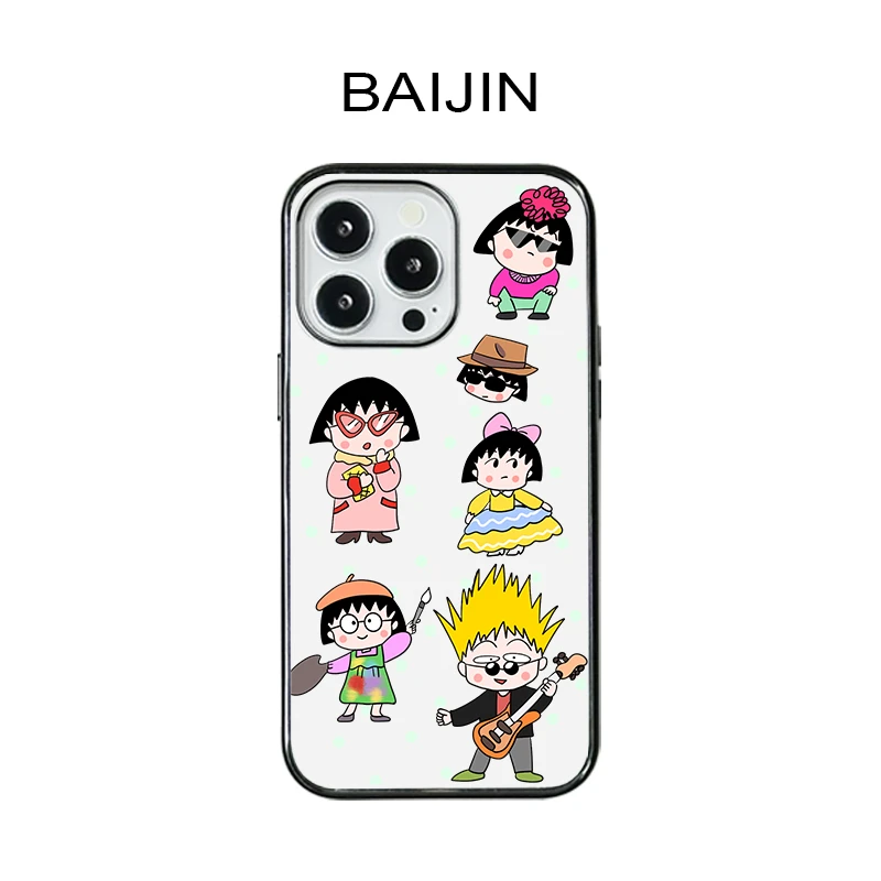 白瑾原创小丸子超薄亚克力适用iPhone16promax苹果15PRO手机壳