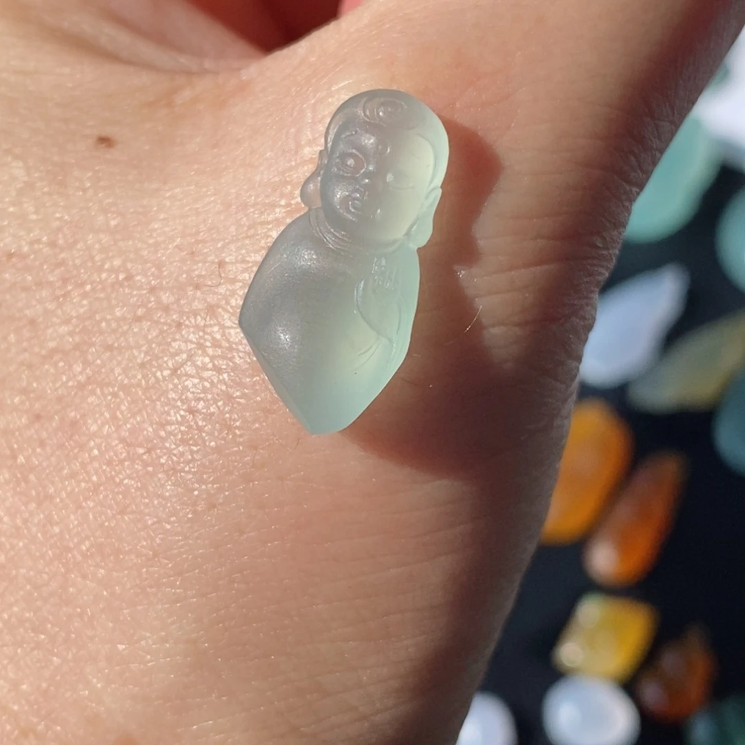 定制翡翠未镶嵌宝宝佛