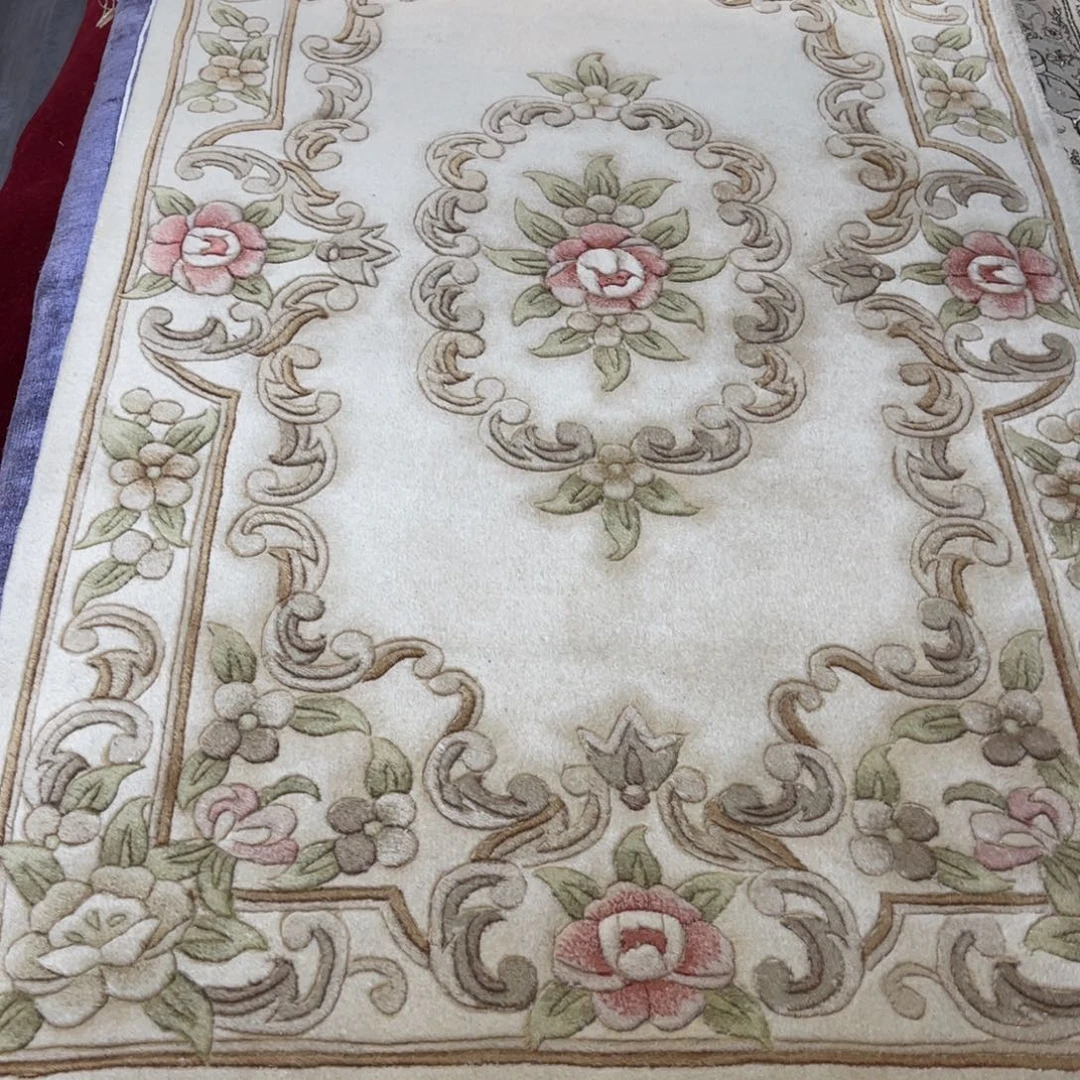 羊毛90×150手工羊毛床边毯