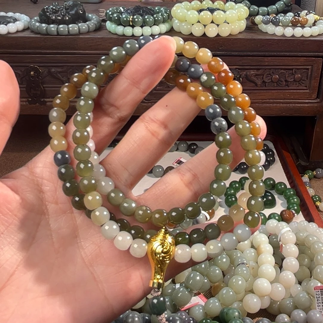 和田玉未镶嵌手链