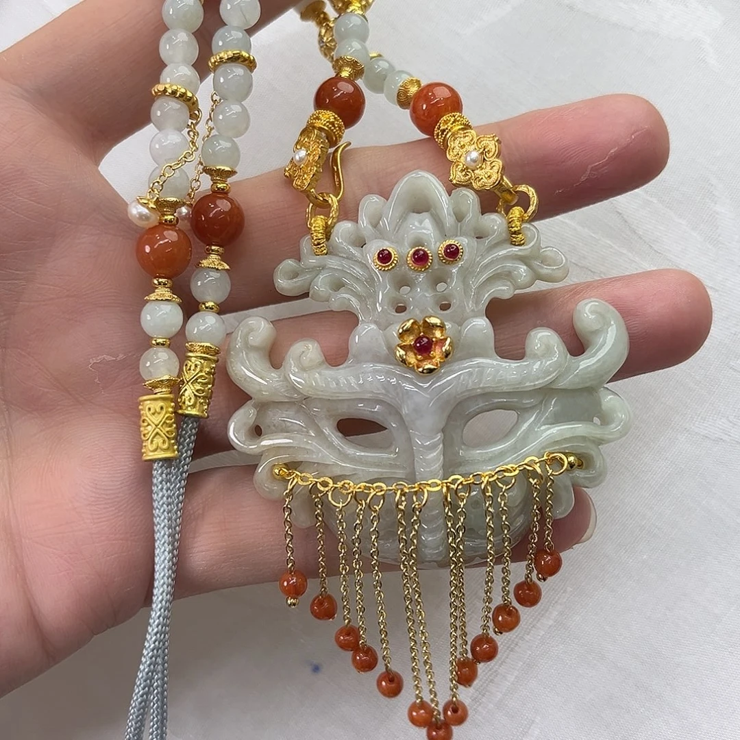 翡翠合金吊坠(赠链)国风