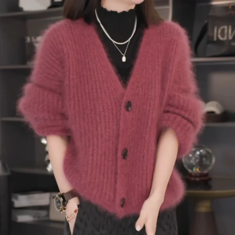 【玫瑰柔乡】2025秋冬新款毛毛休闲百搭外套LK2507271