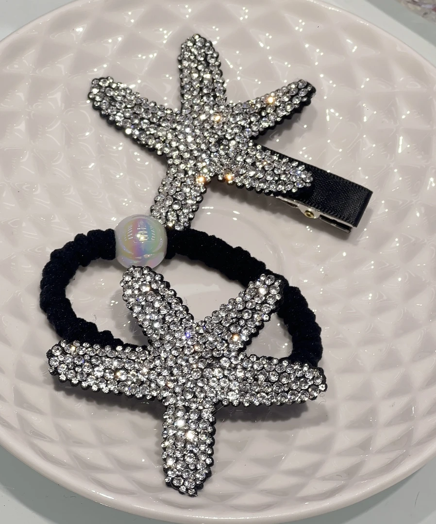 216-37星星鸭夹发绳