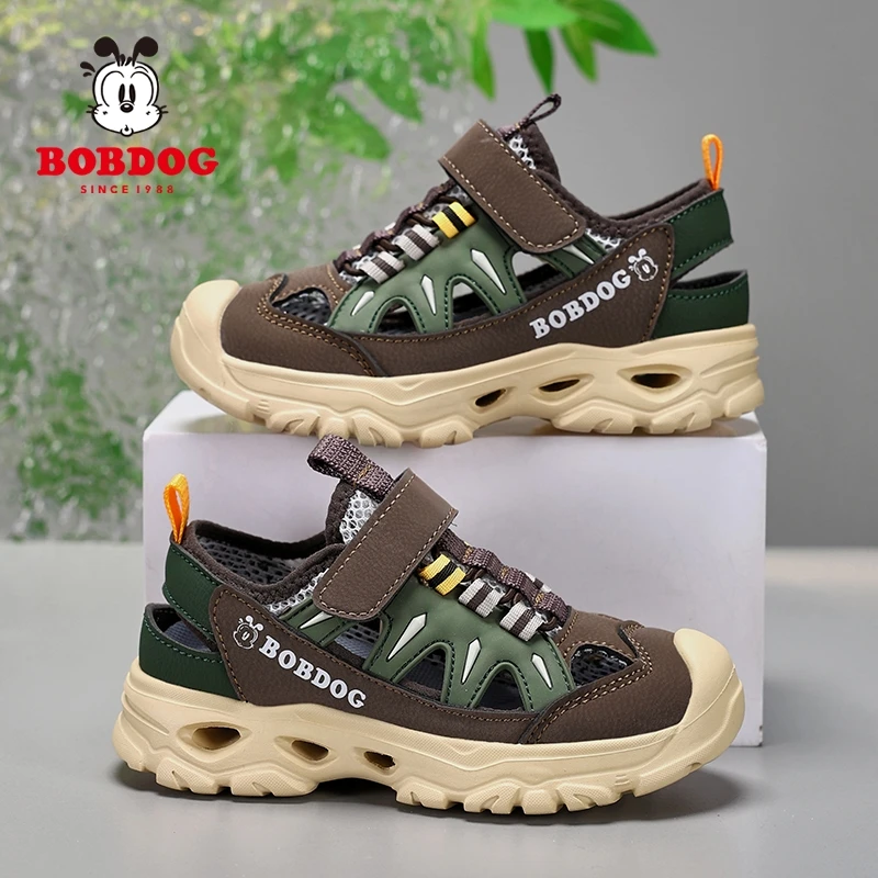 巴布豆童鞋男童运动鞋2025夏季新款网面透气中大童男孩儿童跑步鞋