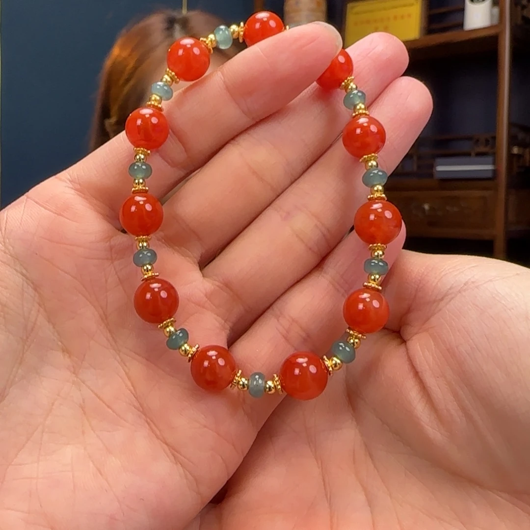 小***8南红玛瑙未镶嵌手链