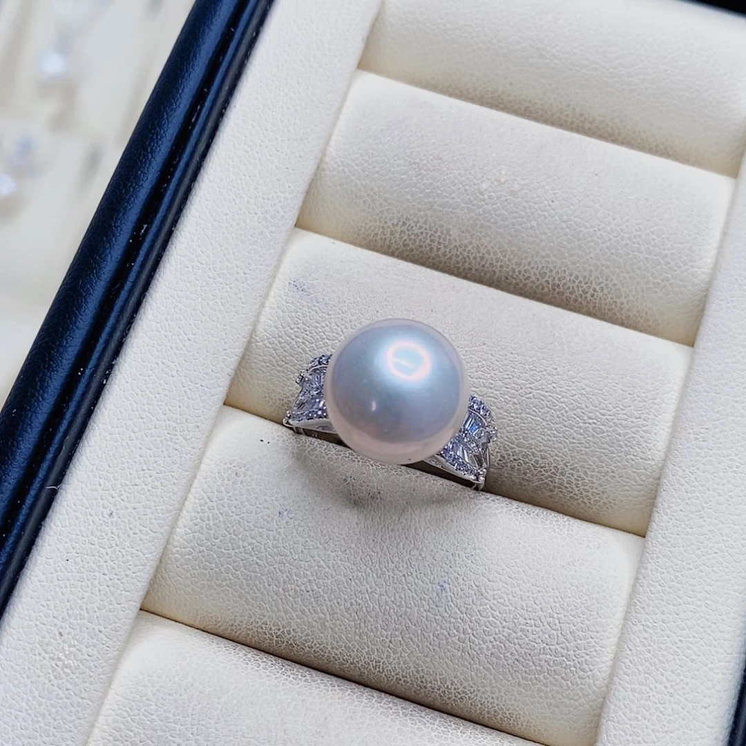 戒指银S925镶嵌淡水珍珠?****?