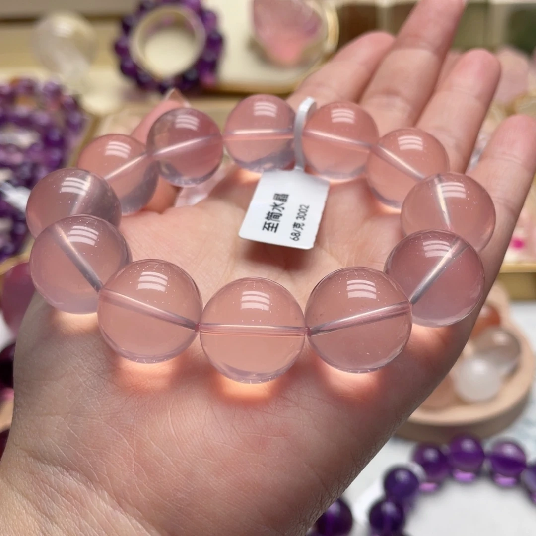 未镶嵌手链水晶冰菊粉17.6mm
