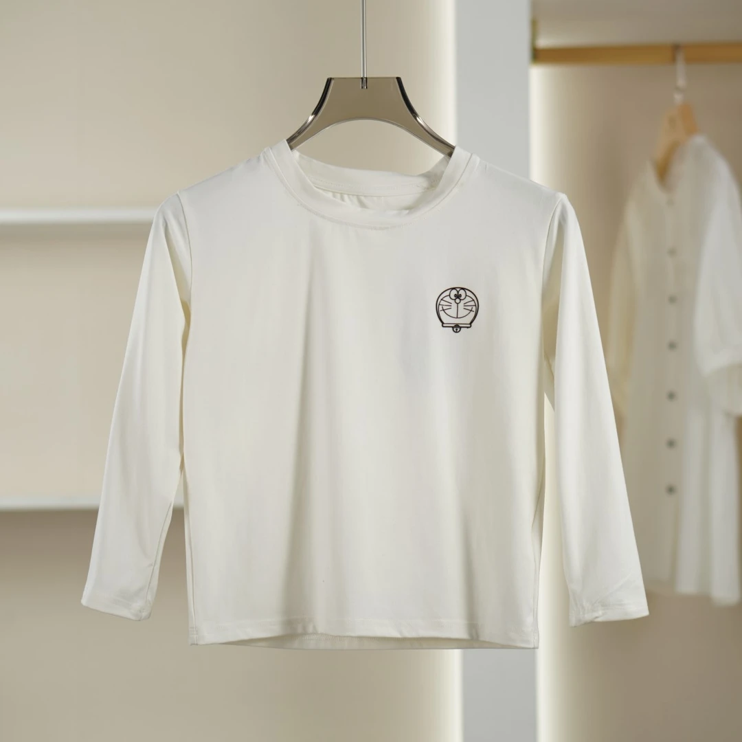 一路童行【哆】30414338  儿童秋冬季简约圆领保暖T恤上衣品牌撤柜