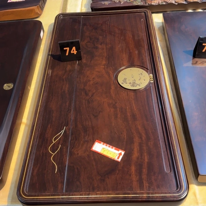 9**7黑檀实木茶盘实物