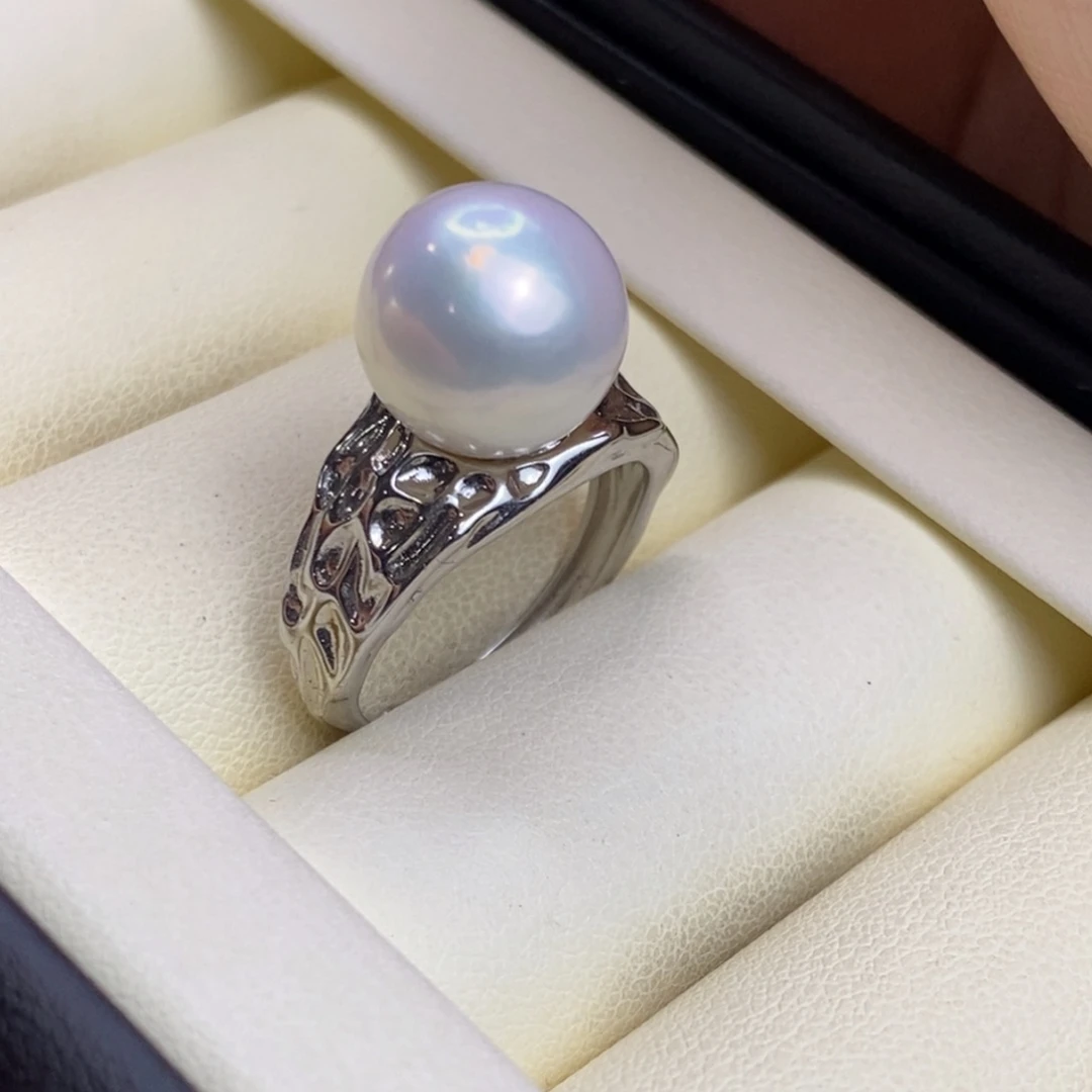 银S925镶嵌戒指淡水珍珠特价