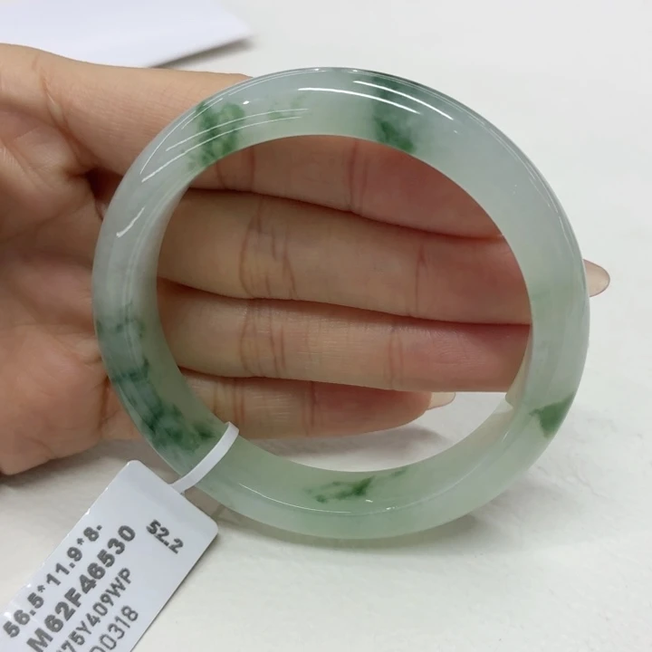翡翠未镶嵌手镯缅甸翡翠手镯56.5