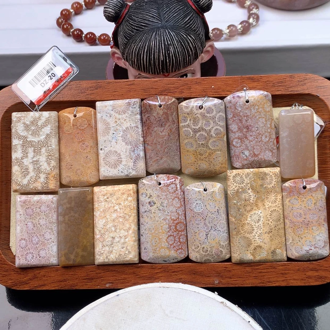 【闪购商品】颈饰未镶嵌硅化珊瑚（珊瑚玉）上新吊坠20一个（5号）