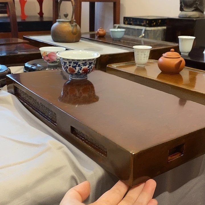 43*21*4.8cm大漆金砖底座