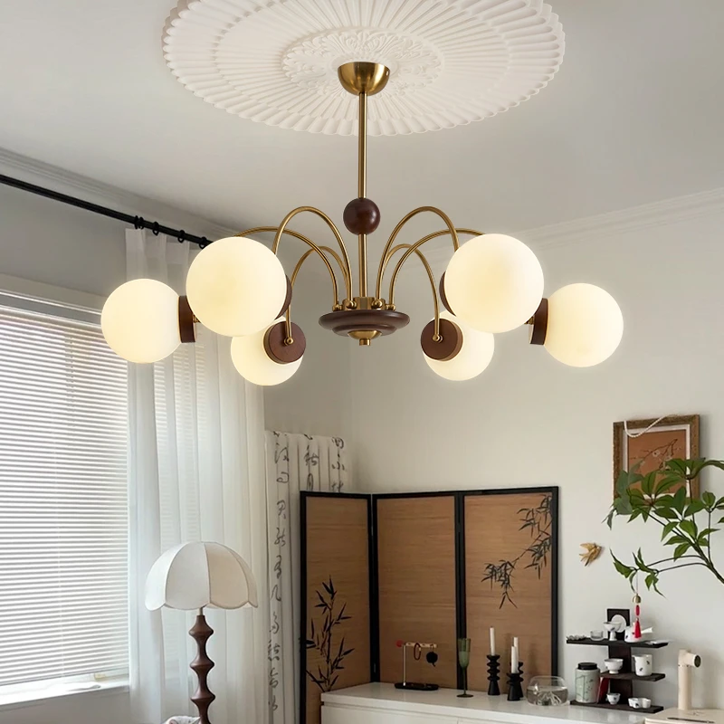 中古风客厅吊灯新中式法式复古美式复古创意轻奢简约餐厅书房吊灯